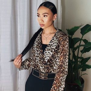 cheetah / leopard print bodysuit